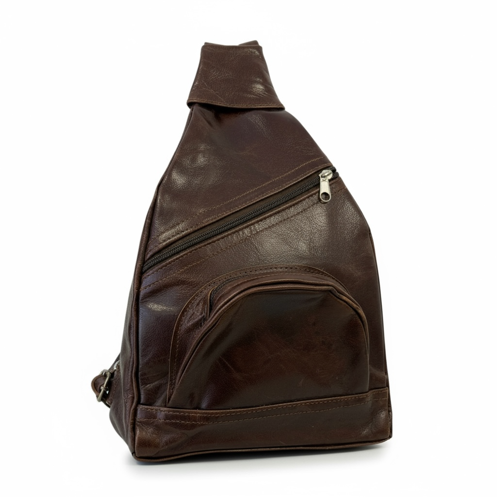 VINTAGE ΔΕΡΜΑΤΙΝΗ ΤΣΑΝΤΑ ΠΛΑΤΗΣ / ΩΜΟΥ